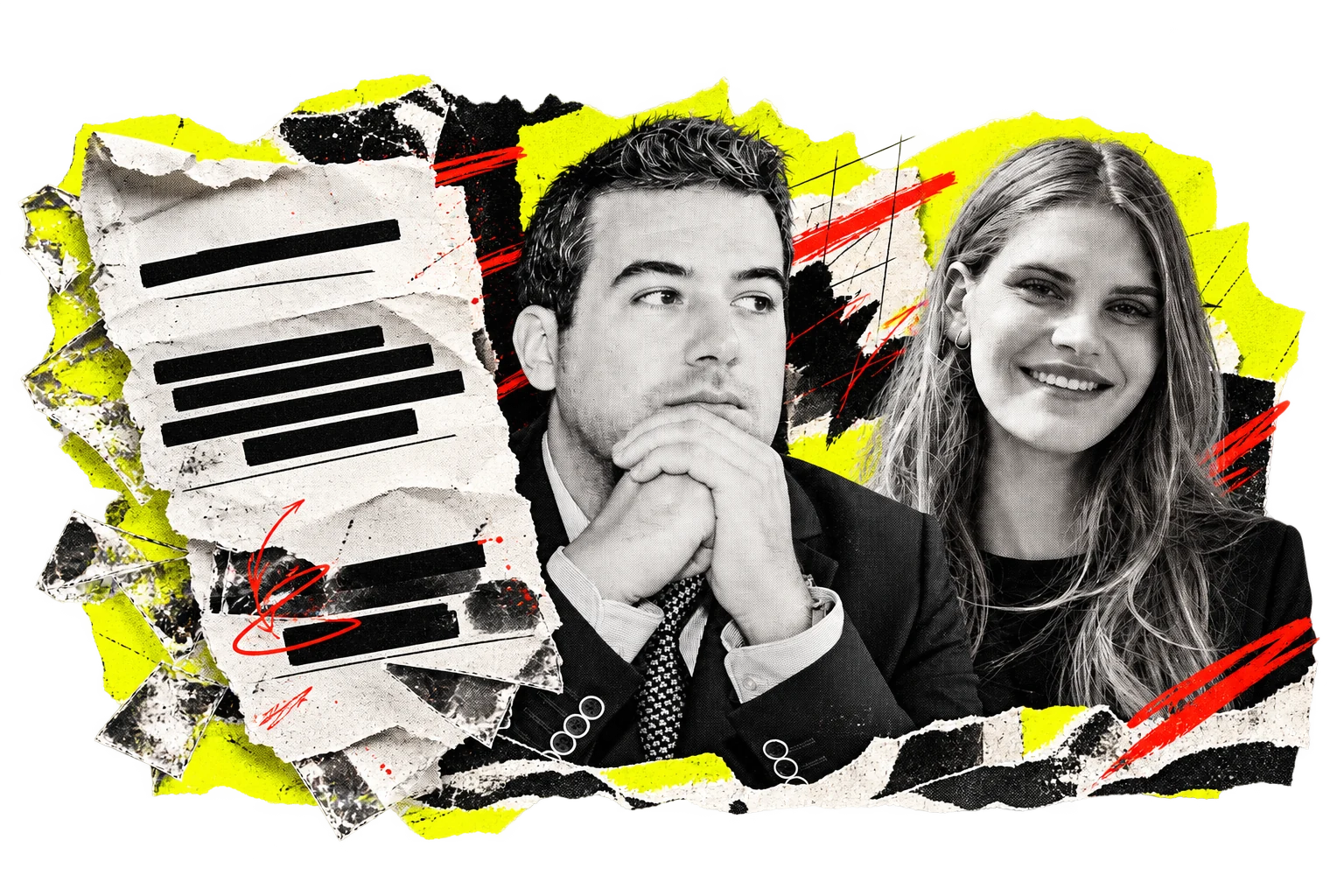 Carlos Cuadrado y Polina Poloziuk, composición editorial sobre un informe psicológico